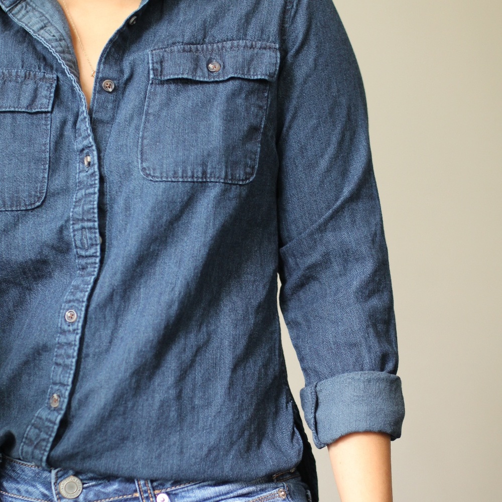 A New Day Denim/Chambray Button Down